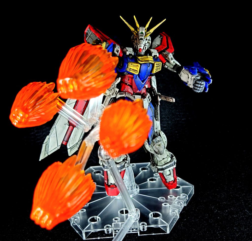 拡張セットの連打。しっかり拳の形にもなっていていいですね。専用の取り付けパーツも使いやすいです。