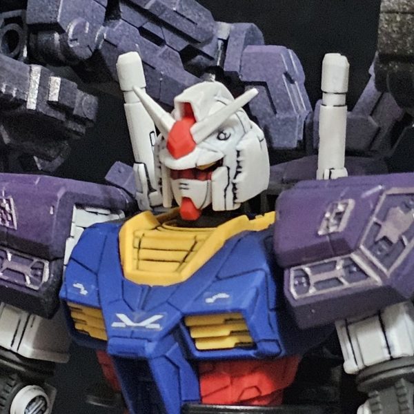 EG RX78F00 Eガンダム +グラスフェザーモドキ フルアーマーぽい塗装