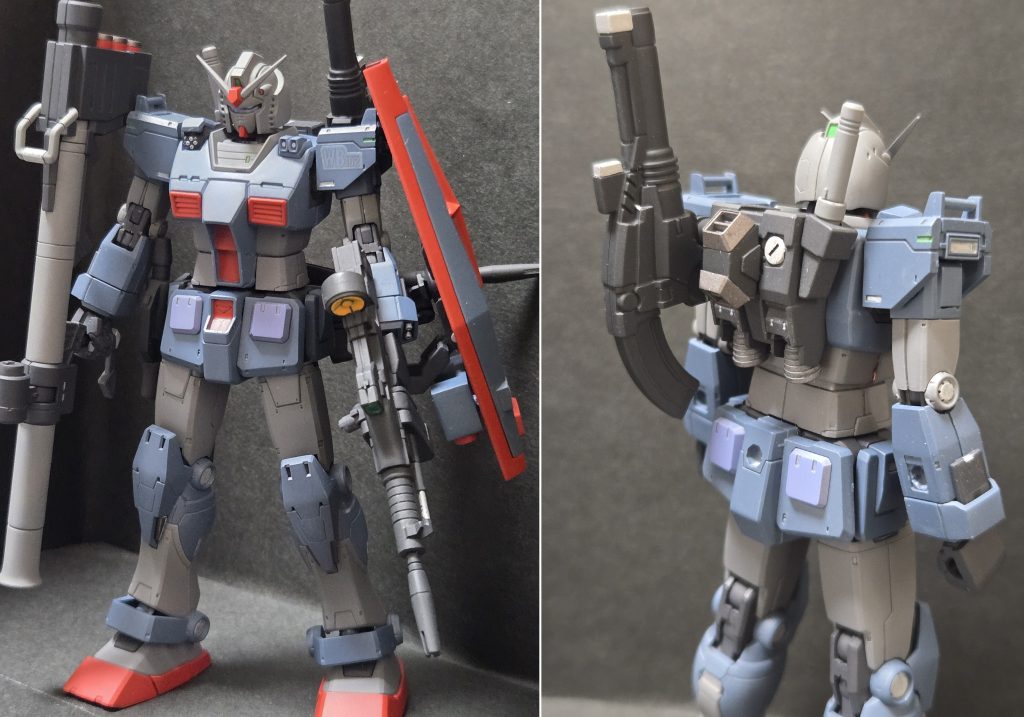 フルウェポン状態のガンダムと追加スラスター。