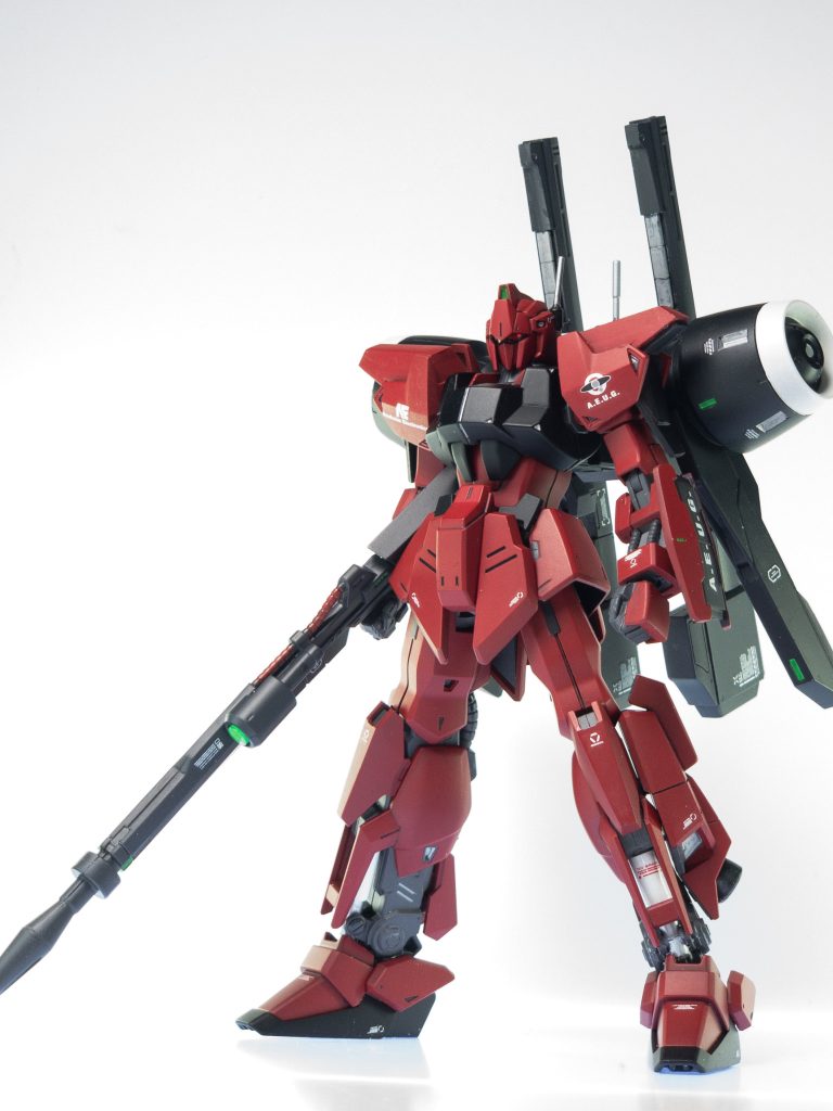 カラーリング赤 アスカレッド2:クリアーレッド1白 ピュアーホワイト胴靴 ブラックバックパック ブラック7:グレー3関節フレーム ブラック3:グレー7武器 ファントムグレーセンサー類 蛍光グリーン