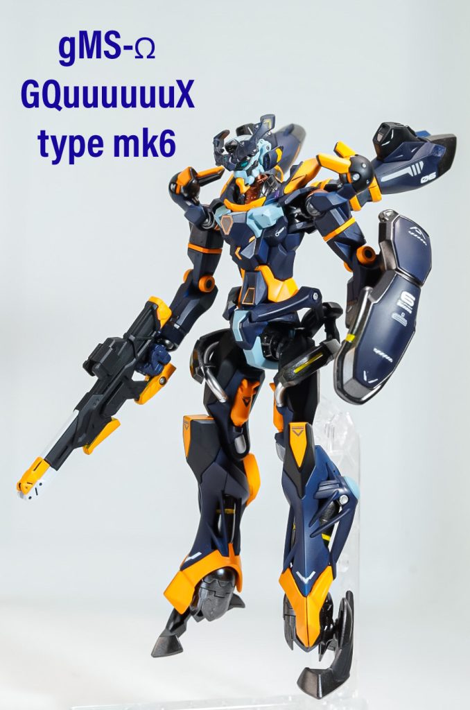 今回、このジークアクスどんな色に塗装しようかかなり迷いましたが他のモデラーさんがやっていたエヴァマーク6風塗装が気に入ってしまったので自分も同じように塗装してみました。（余談ですがRGエヴァ6が未だに買えません😭）