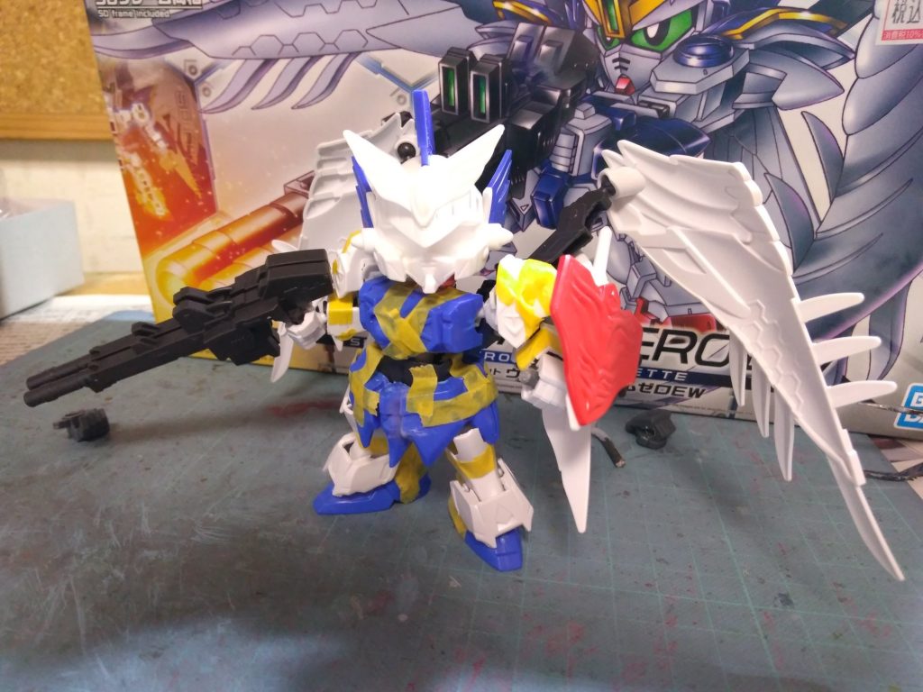 クロスシルエット【SDフレーム】光翼の騎士ウイングゼロ／翼の騎士ゼロ／【CSフレーム】ウイングガンダムゼロEW（CROSS SILHOUETTE【SD Frame】Knight of the Winged Light Wing-ZERO／Winged Knight ZERO／【CS Frame】Wing Gundam Zero EW）–2枚目/制作者：enarin