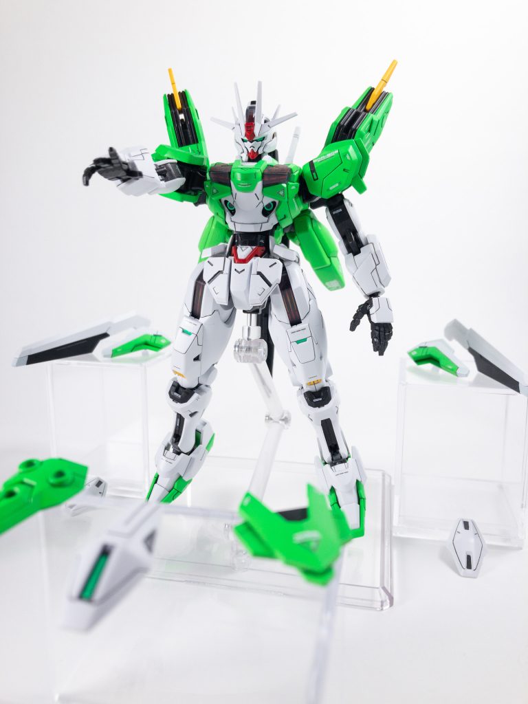 ビットステイブ展開。それっぽく撮ってみました。エアリアルの戦闘スタイルはいつみてもカッコいいです☺️