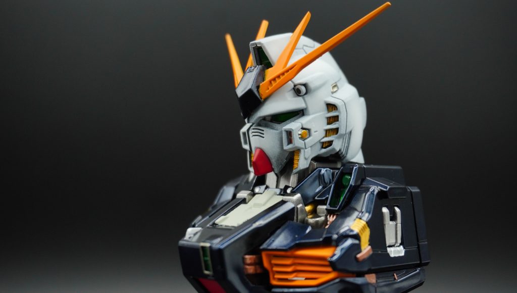 MSメカニカルバスト・νガンダムのお手軽塗分け–3枚目/制作者：モルモット