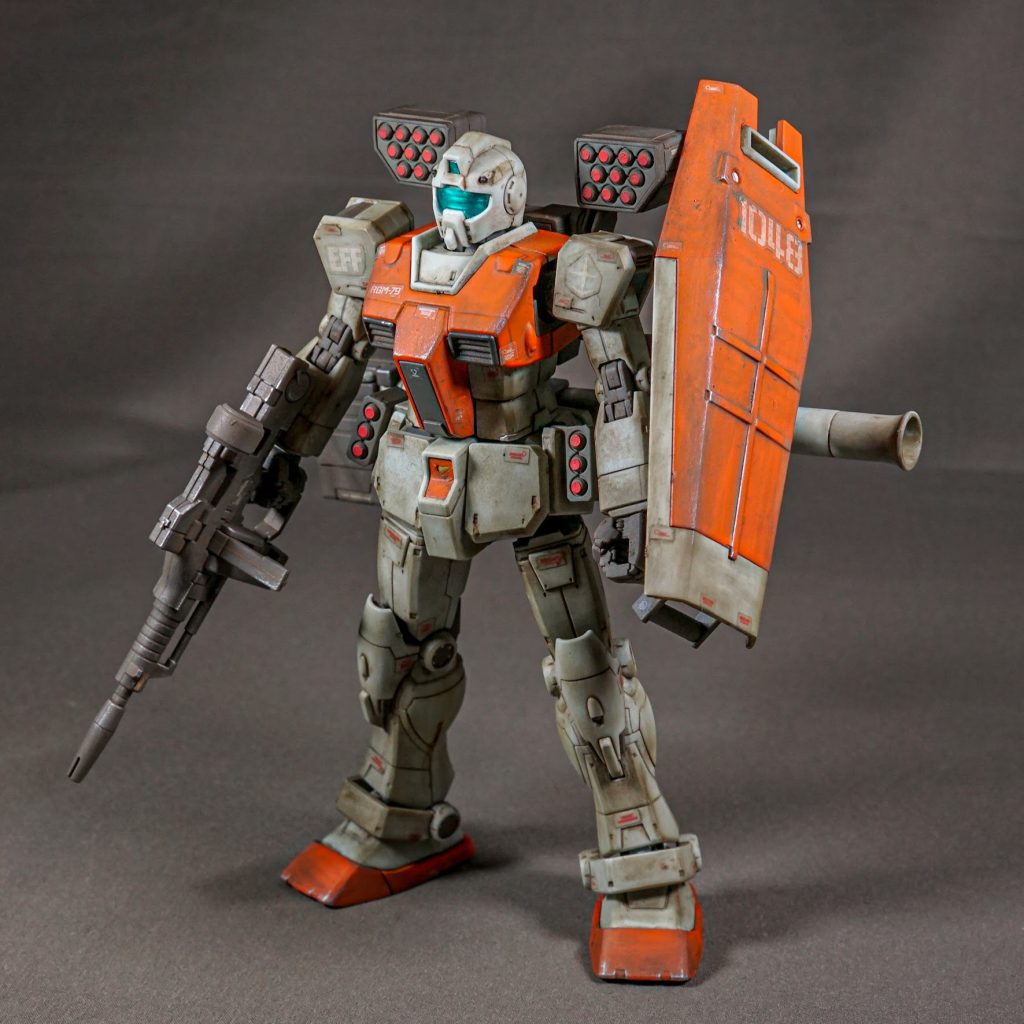 RGM-79 ジム(ショルダーキャノン装備/ミサイルポッド装備)モロッコ戦線仕様風–2枚目/制作者:しるばにあ