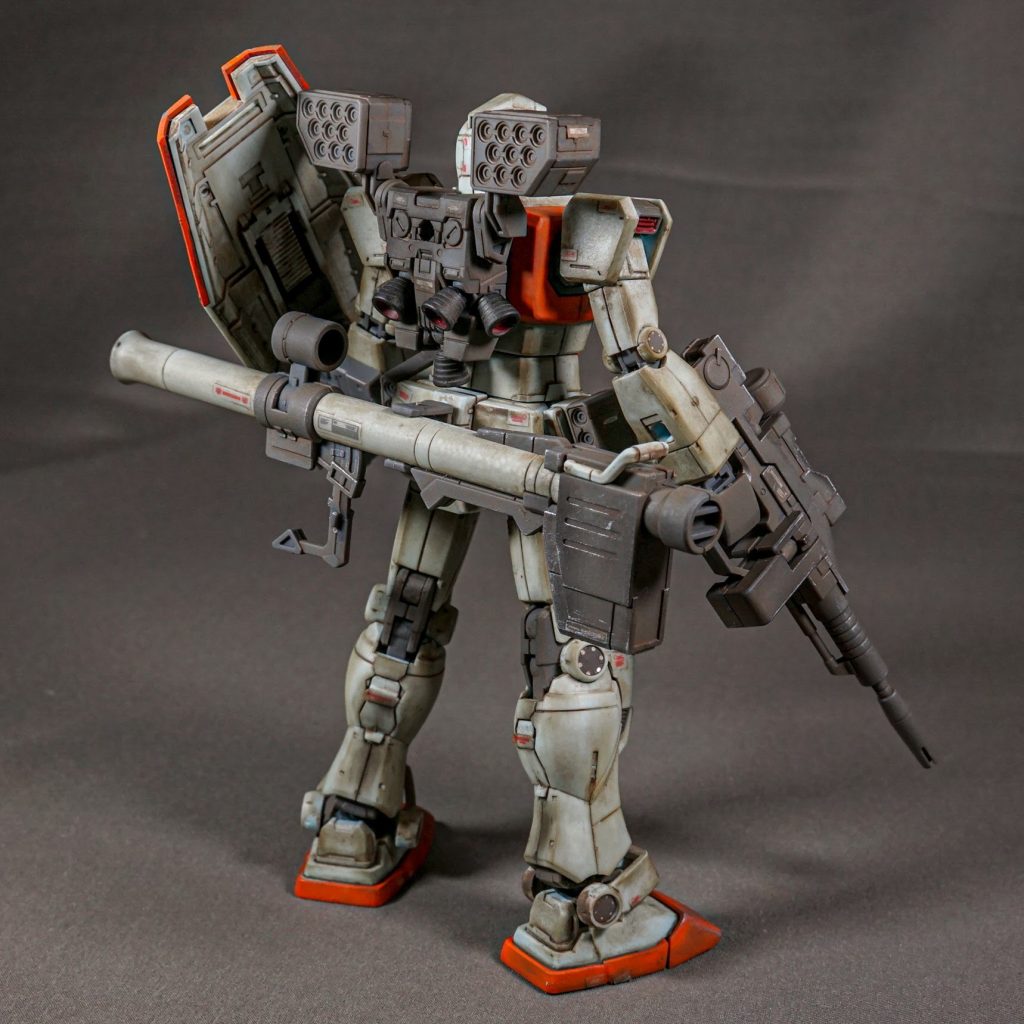 RGM-79 ジム(ショルダーキャノン装備/ミサイルポッド装備)モロッコ戦線仕様風–3枚目/制作者:しるばにあ