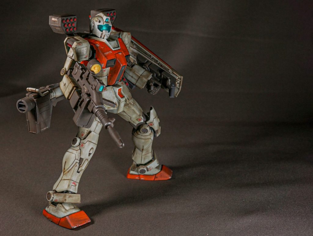 RGM-79 ジム(ショルダーキャノン装備/ミサイルポッド装備)モロッコ戦線仕様風–5枚目/制作者:しるばにあ