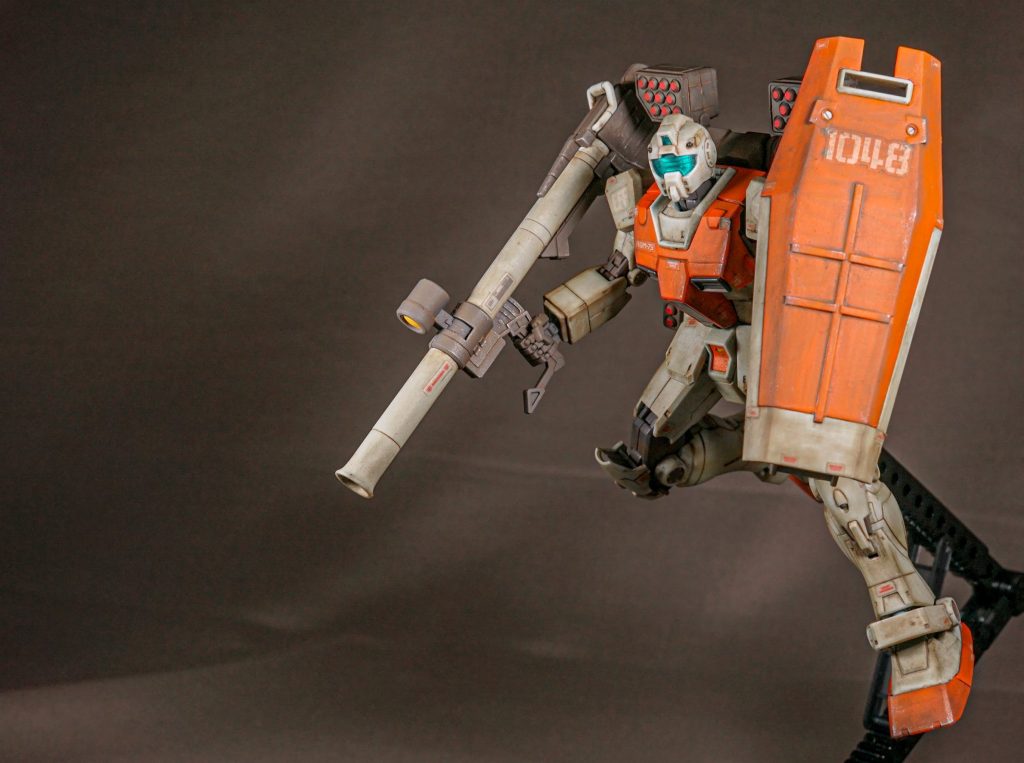 RGM-79 ジム(ショルダーキャノン装備/ミサイルポッド装備)モロッコ戦線仕様風–6枚目/制作者:しるばにあ