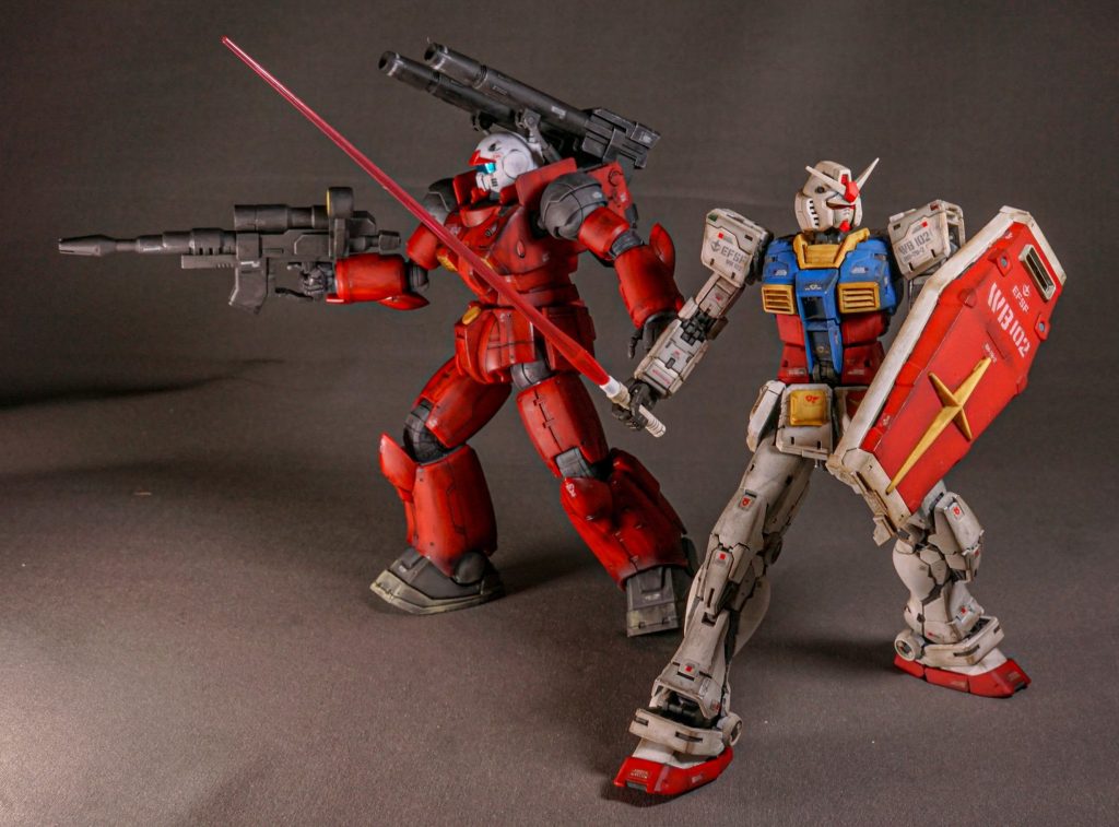 オリジン版ガンキャノンとセットで撮影しました