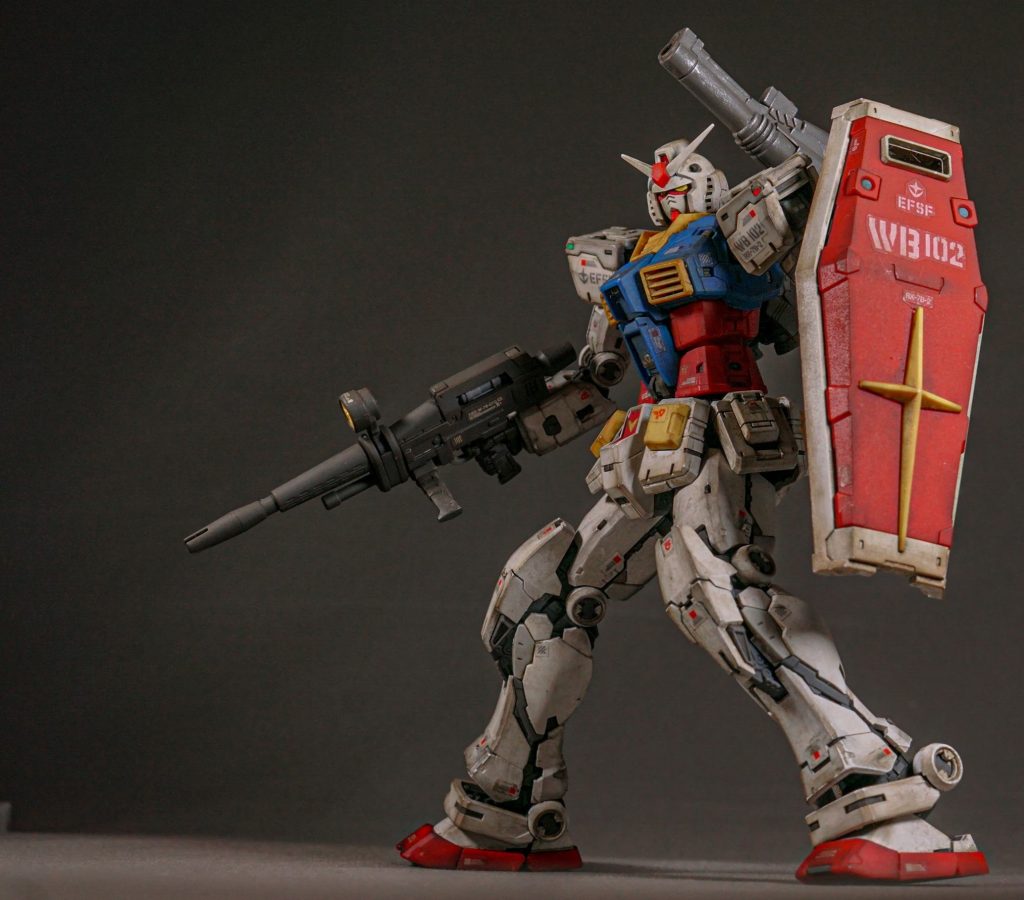 ジムのショルダーキャノンを装備してみました（RGのキットにショルダーキャノンは付属していません）