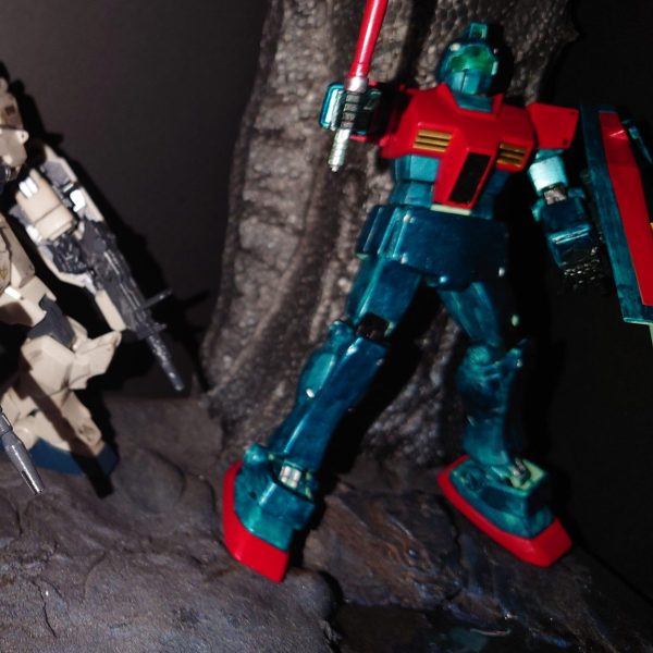 量産型ガンキャノンVSズゴック｜amedai51さんのガンプラ作品