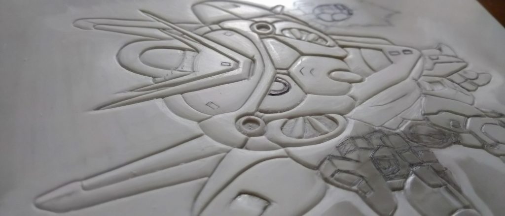 SD　ヴィクトリー・トゥ　ガンダム　平面　半立体　仕上げ　９割完–3枚目/制作者：あれっくす