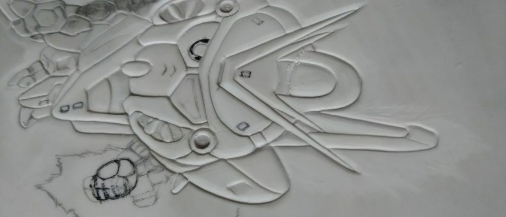 追加１.２ミリ　貼り　  深彫り　　ほぼ完成です！！　 😋😋😋