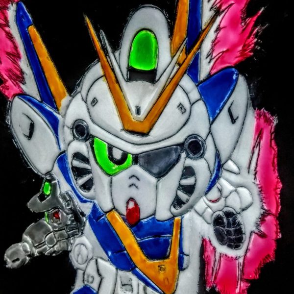 SD　ヴィクトリー・トゥ　ガンダム　平面　半立体　ガンマカ仕上げ