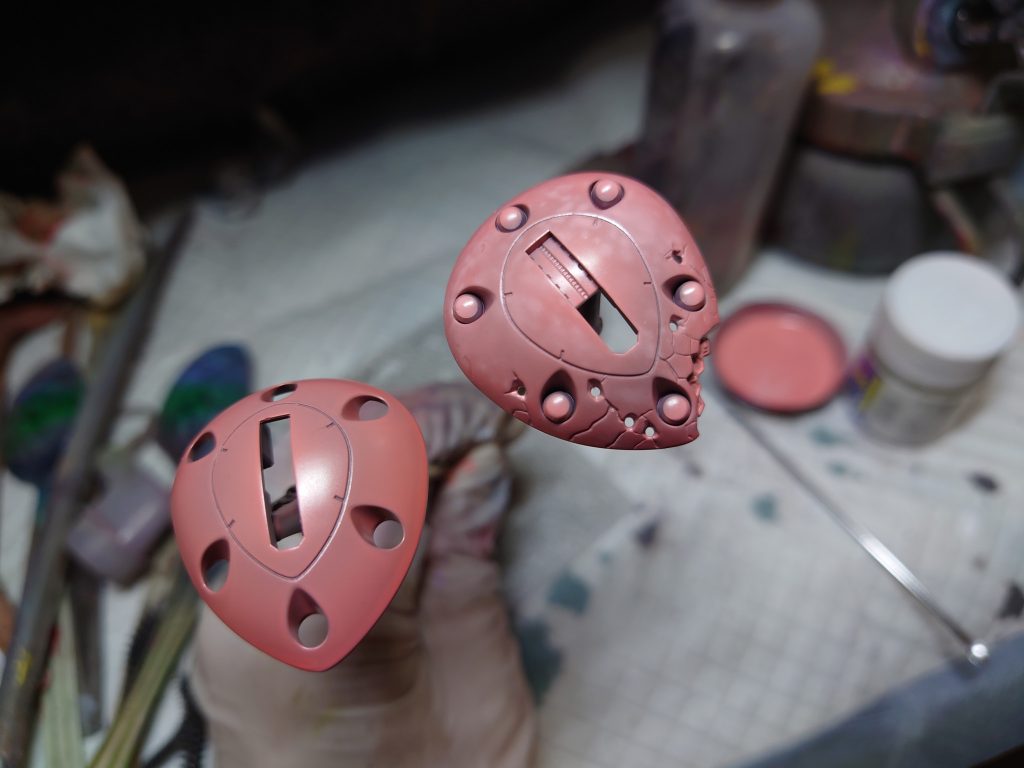 左、マダラテンプレート使用前右　テンプレート使用後マダラテンプレート使うと、謎に甲殻類っぽい質感が、醸し出されちゃってます（笑） 