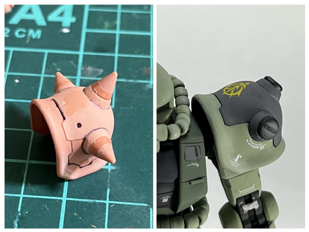 今回、大きく形を変えたのはスパイクアーマー。整備兵が『ぶっちゃけ、これいらないっすよね?取っちゃいますよ』と言ってオミットされたという裏設定。