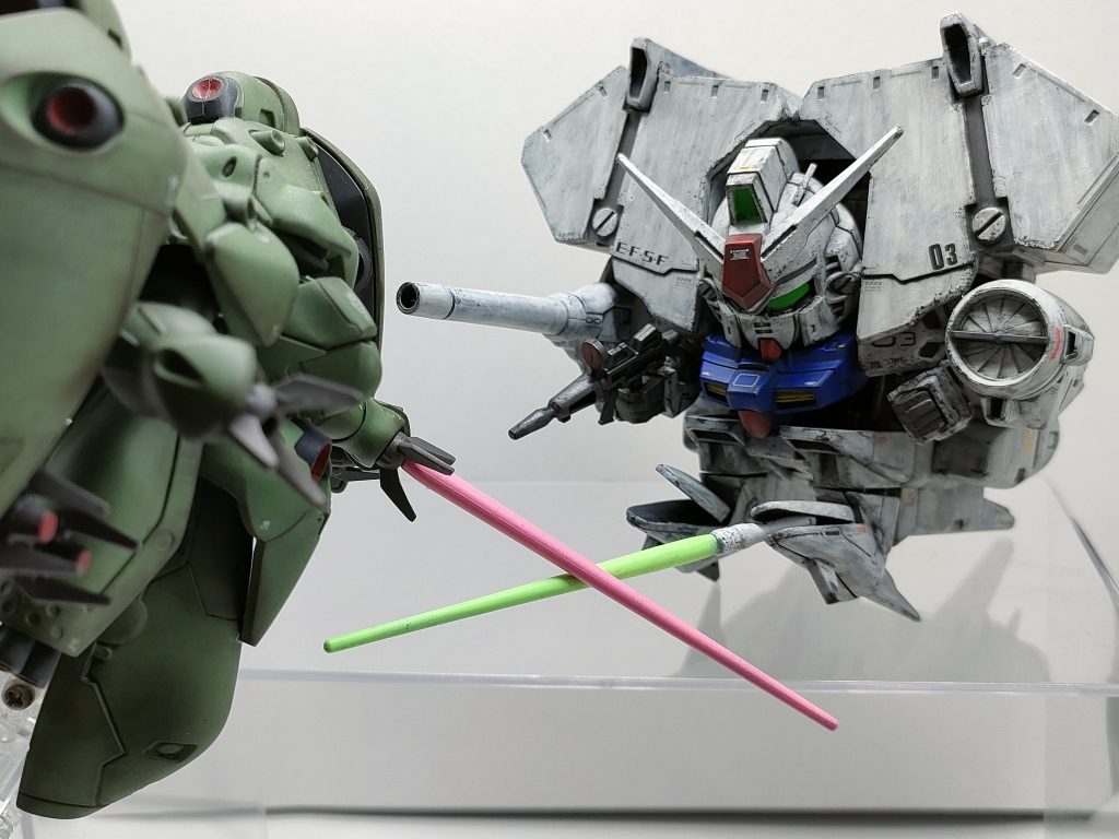 ガトー!!前回作ったノイエ・ジールさんと(^o^)