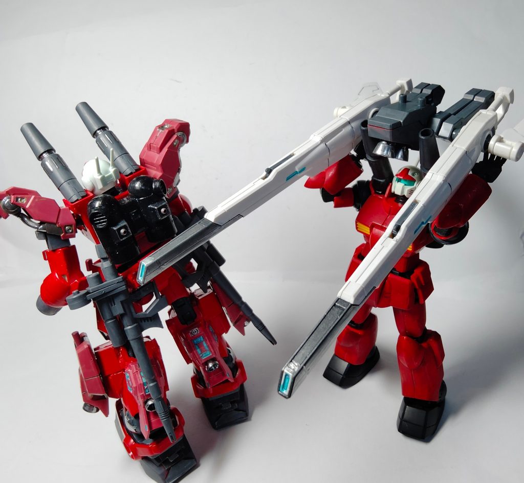 以前作ったガンキャナイト用のランドセルと簡単に交換出来ます