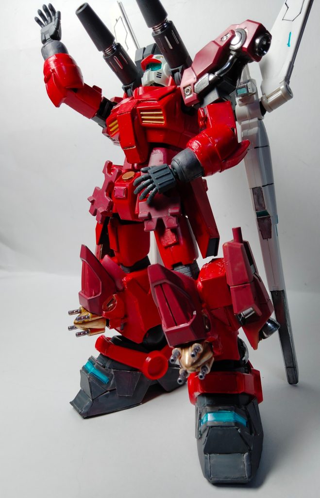 脚部を盛りすぎたのでガンキャノン十八番の四つん這い砲撃は難しいです💦