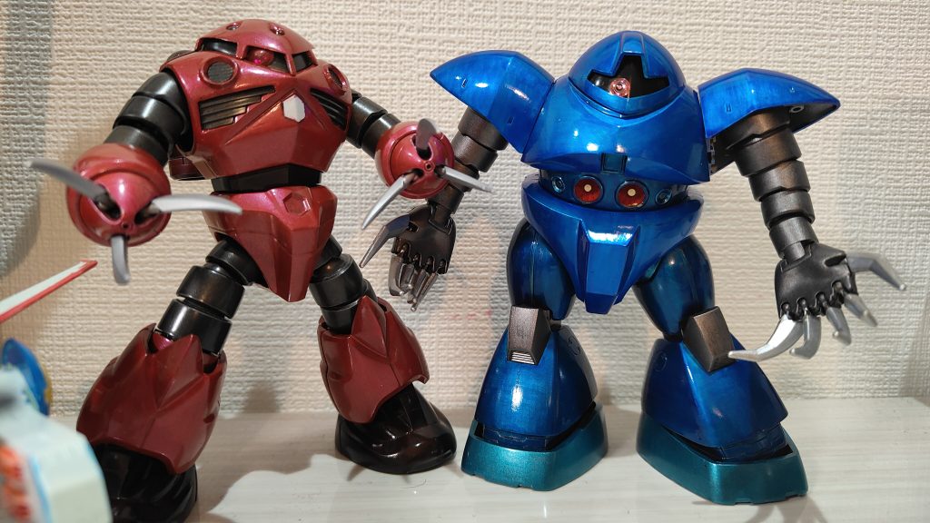 【筆塗り】赤と青