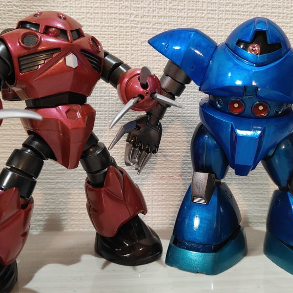 【筆塗り】赤と青