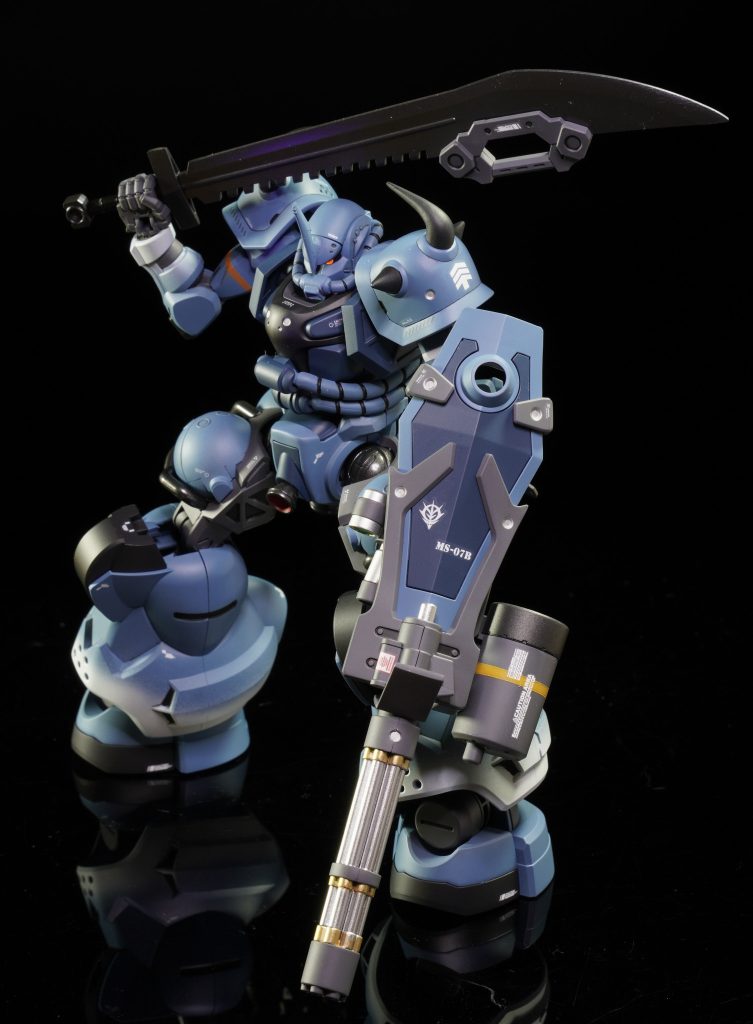 ●使用キット・HG軍警ザク(ベース)・HGディランザ・HGグフカスタム・武器ウェポンシステムムチムチの太ももを活かしたミキシングを心掛けました!