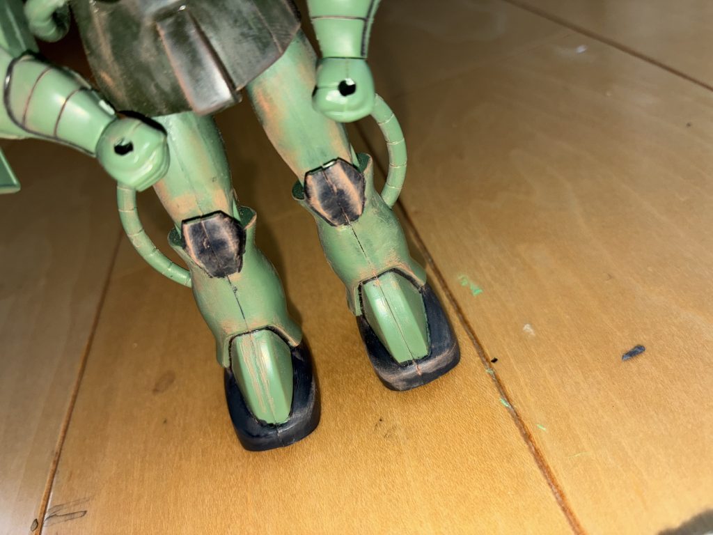 ウェザリングマスターのマロンを使って錆を表現したつもりです笑