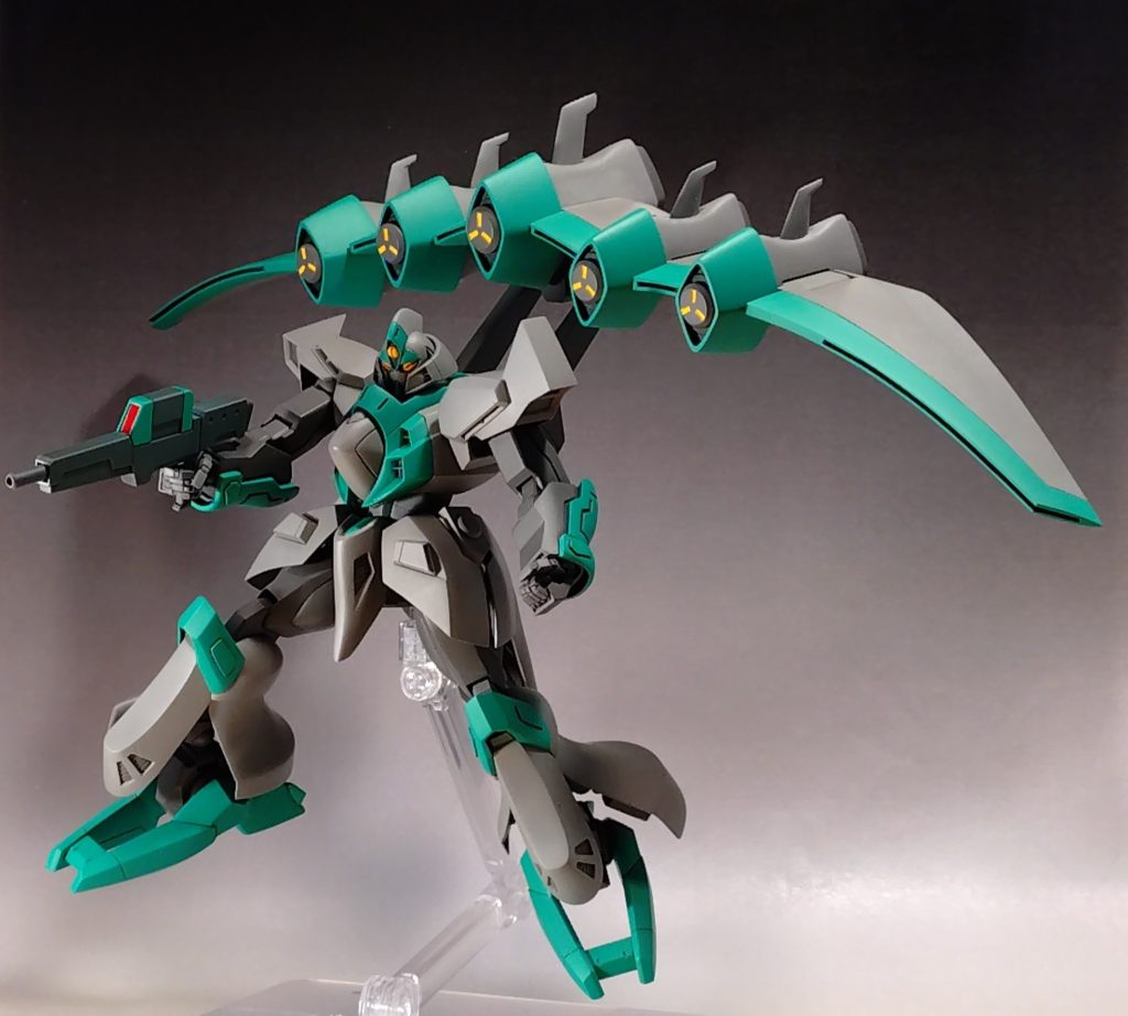 これはやりたかったバックユニットの戦闘形態幅が大きすぎて撮影に難あり。背景にギリギリの画角です