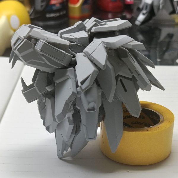 ガンプラパーツだけで作ったライオンヘッドです。今のところカッコ良くできたかな、と思います！