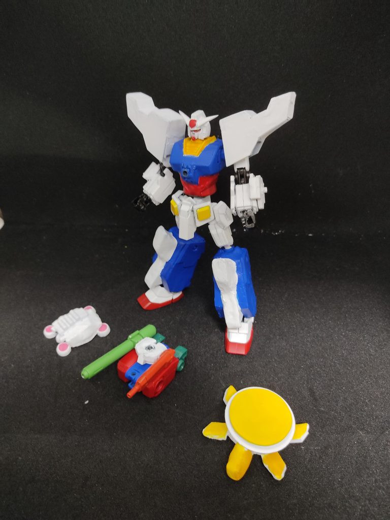 全身に装備しているアーマーは分離して、テイオーホバー、テイオータンク、テイオーデッシュとなります。後付け設定ですが主に偵察に使用します。