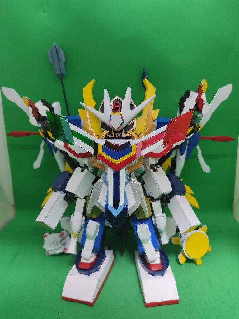チームパワードのガンダムテイオー、チームAGEのAGEタイタン、アカシック鉄華団のバルバトスザウラー、そしてGバードを全合体させていきました。