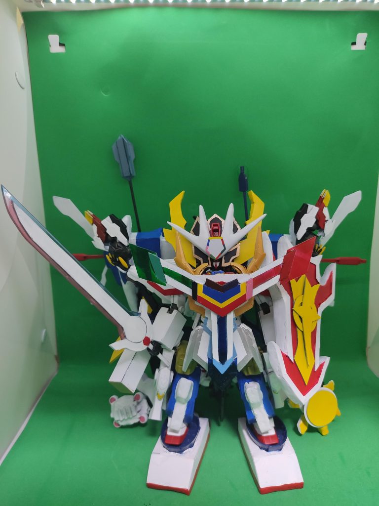 最後に主武装の超魔聖剣アルティメットカリバーと超魔聖盾アルティメットシールドを装備しています。ちなみにヒカリノアイ物語には使用していません。