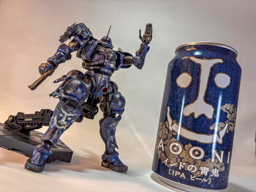 こっそり推しのクラフトビールであるインドの青鬼の顔も描くことができました🍻