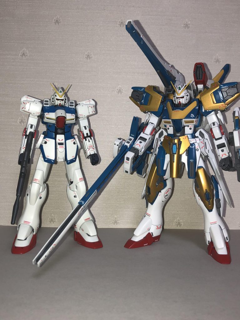 Vに合うように縮めたV2と。 