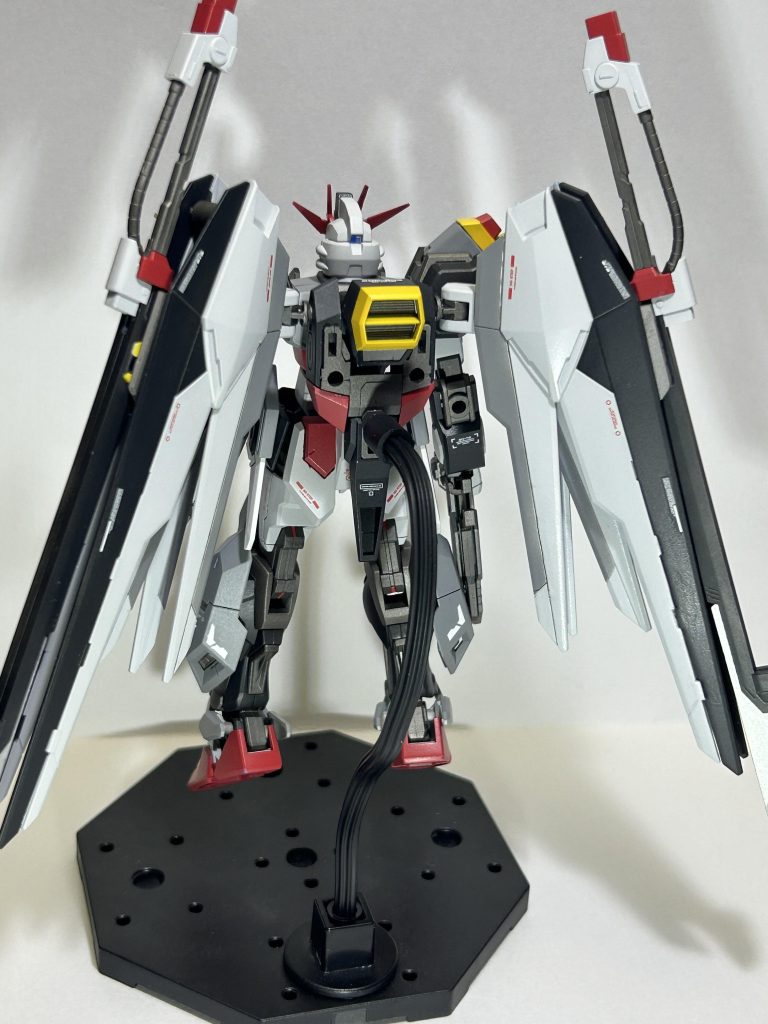 斜め後ろ。背面はスタンドのコードが邪魔になるので斜め後ろからで💦バックパックが重すぎて股下で支えると後ろにのけ反ってしまうのです😭