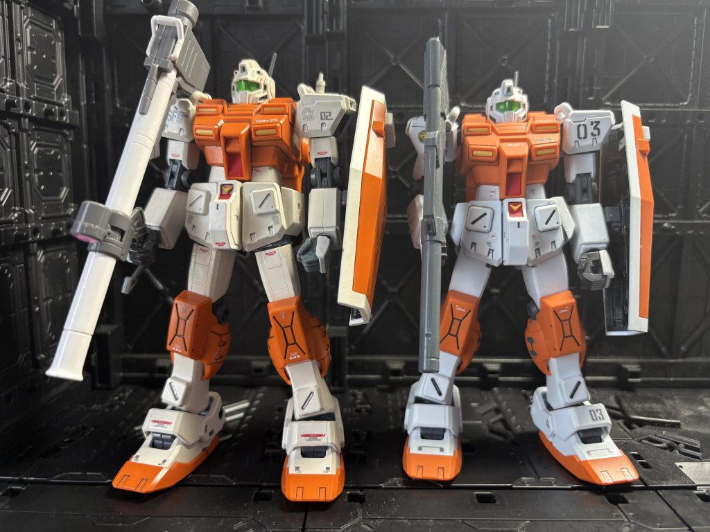 大腿部の変更だけでマッチョが痩せマッチョに見えてきます。