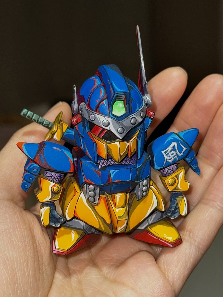 bb戦士　風車の百式　イラスト風塗装–5枚目/制作者：knight_of_egg