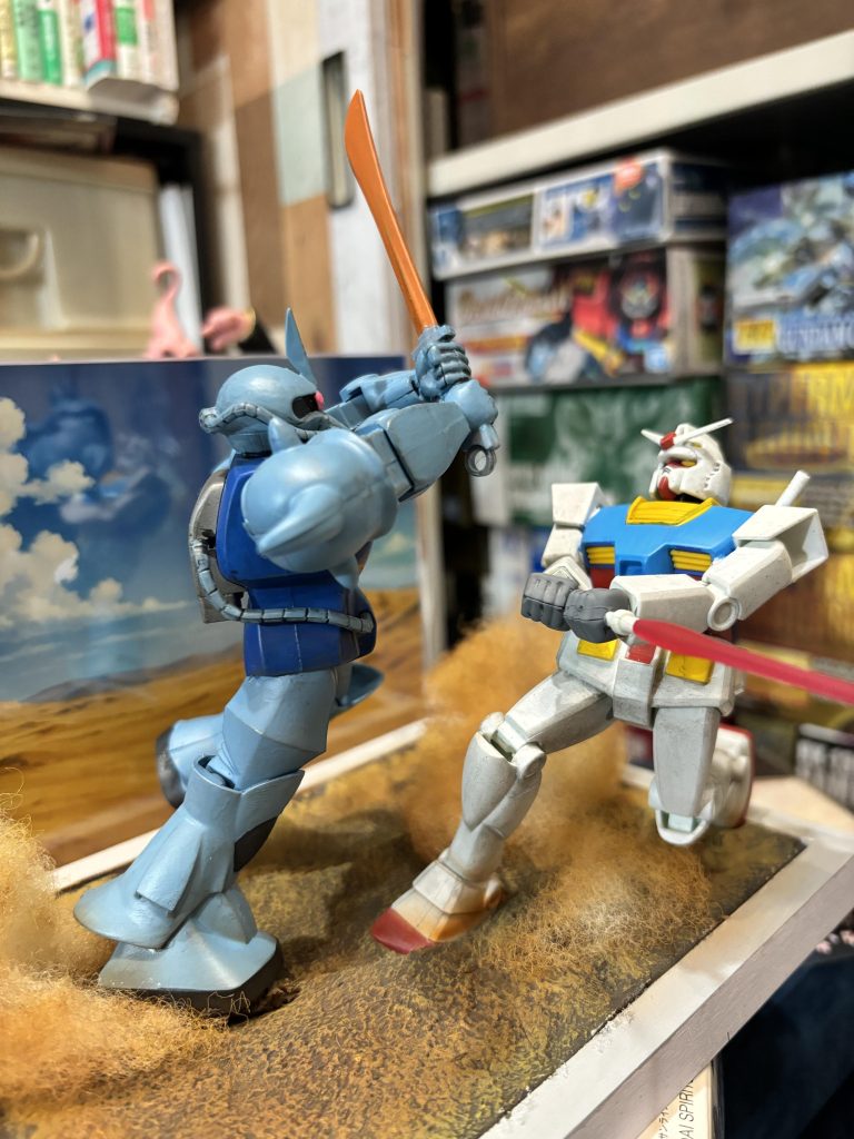 ガンダムはアニメカラーイメージでスカイブルーにしてみました。