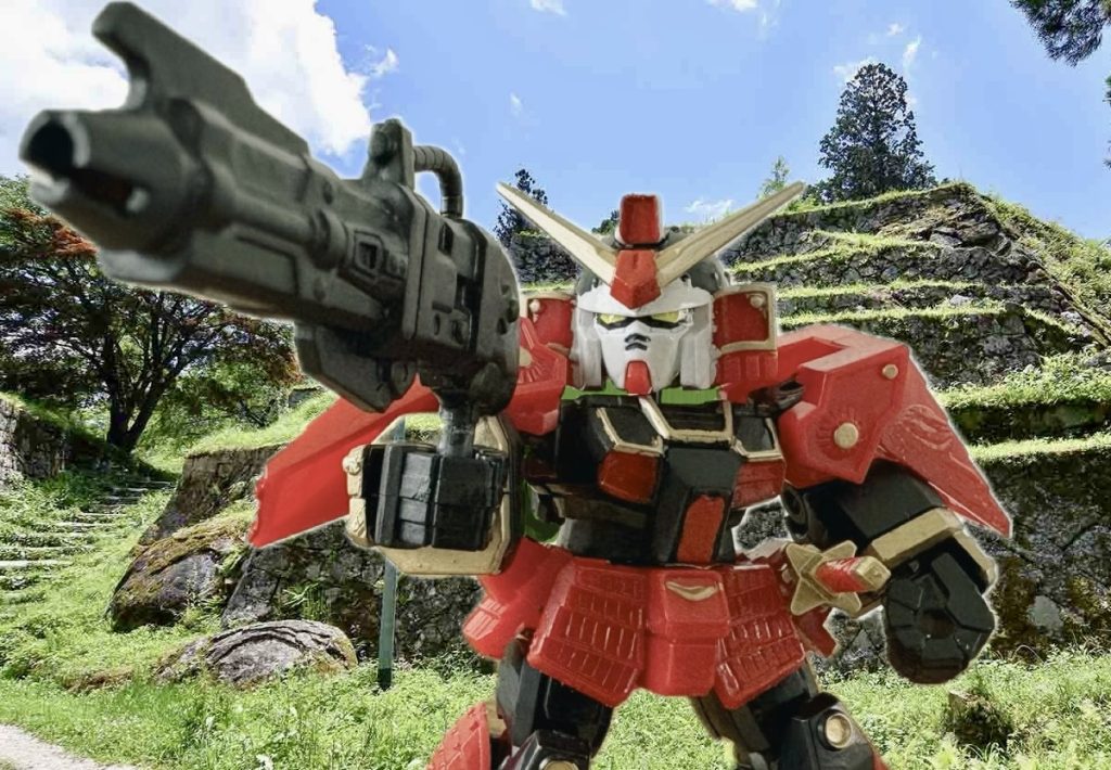 が、手の穴自体は過去に出たBB戦士の武器を装備できるので割とプレイバリューはあります。タネガシマライフルは烈火武者から流用。