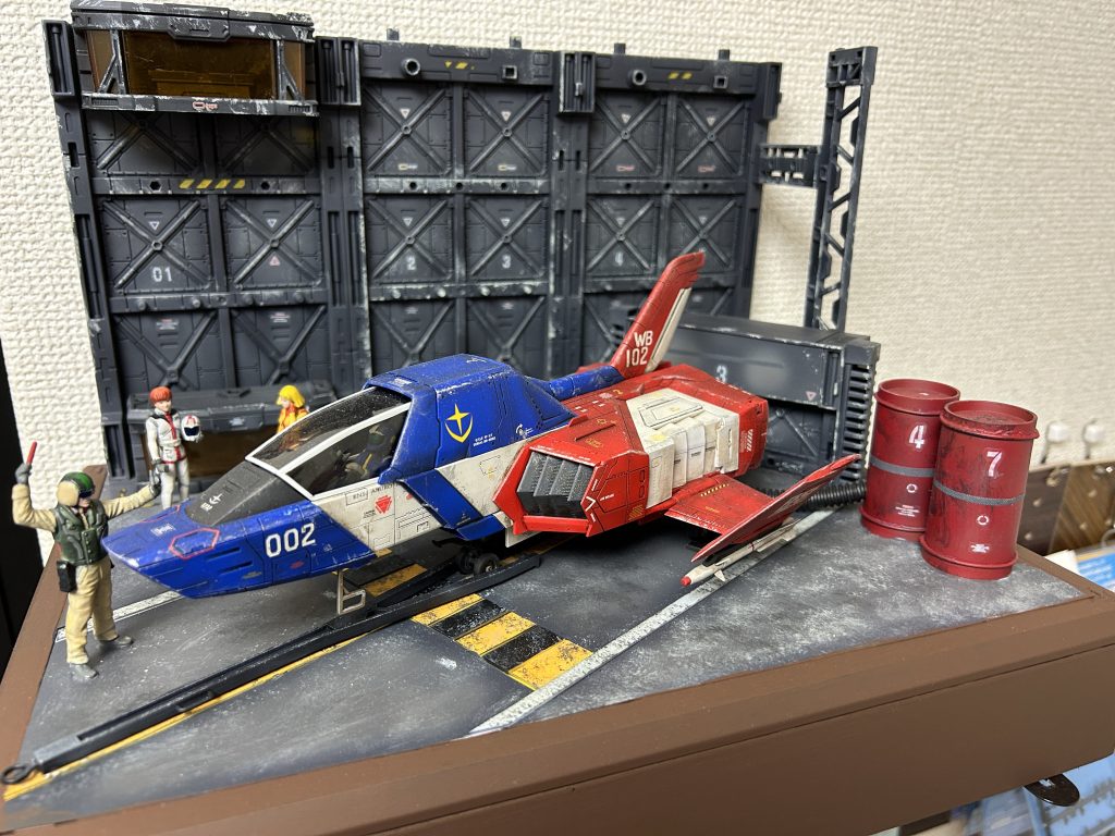 ジオラマ風に格納庫を作成！