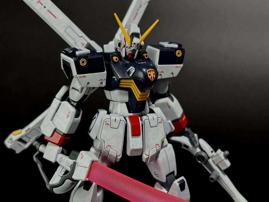 これにて最後となります。２年前、第二期MSに初めて手を出したF91を作った頃と比べると、腕前はまだまだながらもプラモデル製作で覚えた事、出来る事増えたなとしみじみ思います。40も過ぎて自分で成長感じられるって素晴らしいじゃないですか。 最後までご覧いただきありがとうございます！新年度もよろしくお願いいたします！