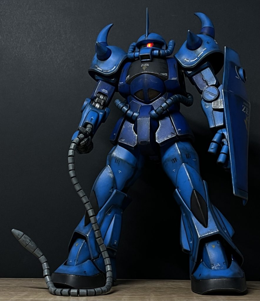 こちらが完成したグフになりますやっぱりグフはウェザリングが似合うなぁ