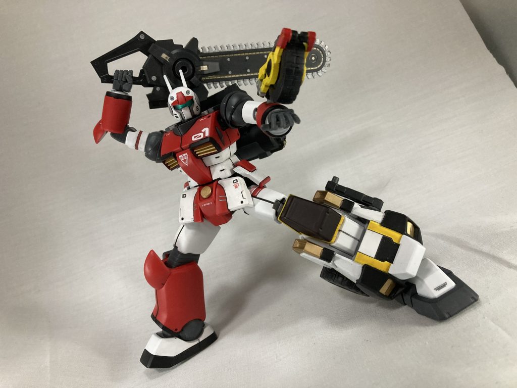 GG01+03:ガンガンブロウラービークルとの合体、合体時全体のエネルギーの8割を担うファイターのエネルギータンクをビークルの高出力モーターで運用するパワータイプの合体大型チェーンソーと高速回転するタイヤによる近距離戦闘が可能になる