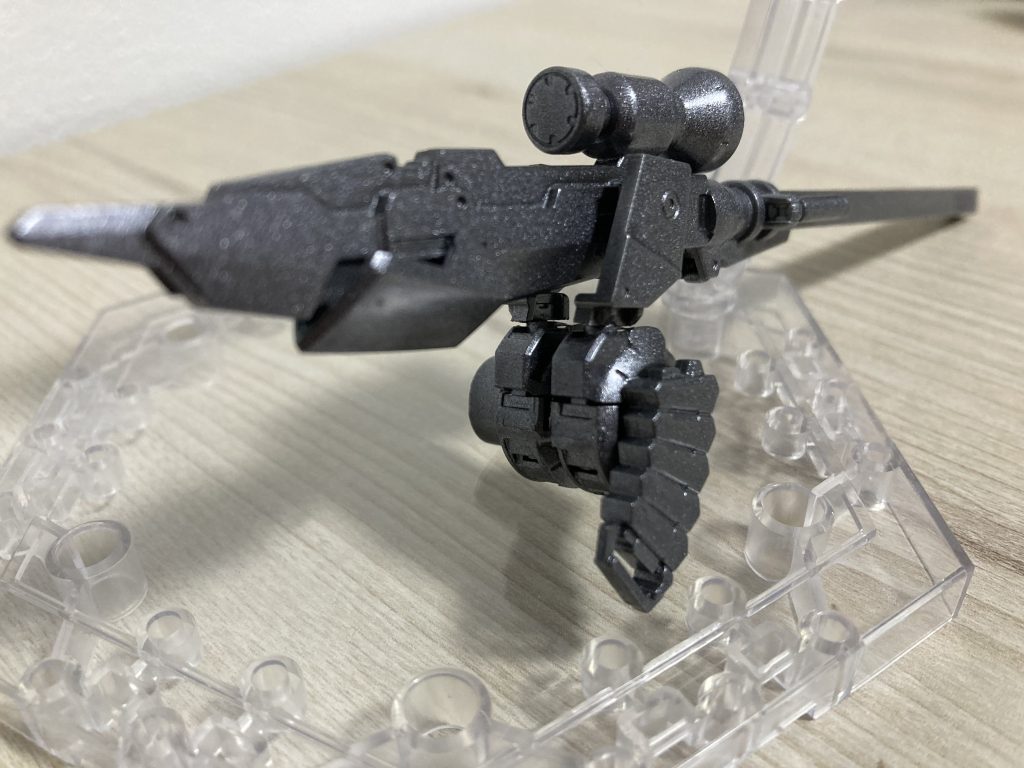 レールガンの接続部はガンダムフレームの胴体部分をくっつけてユニコーンのビームマグナムのカートリッジをくっつけてなんかそれっぽい見た目になるようにしました。