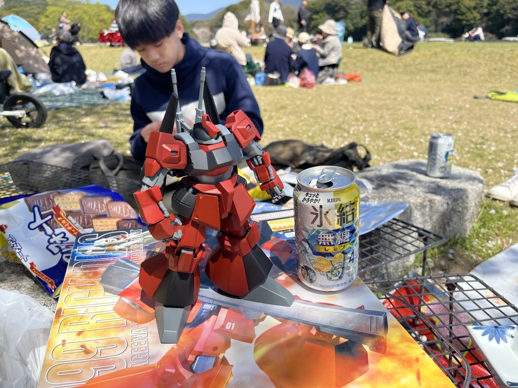 花見中に模活！