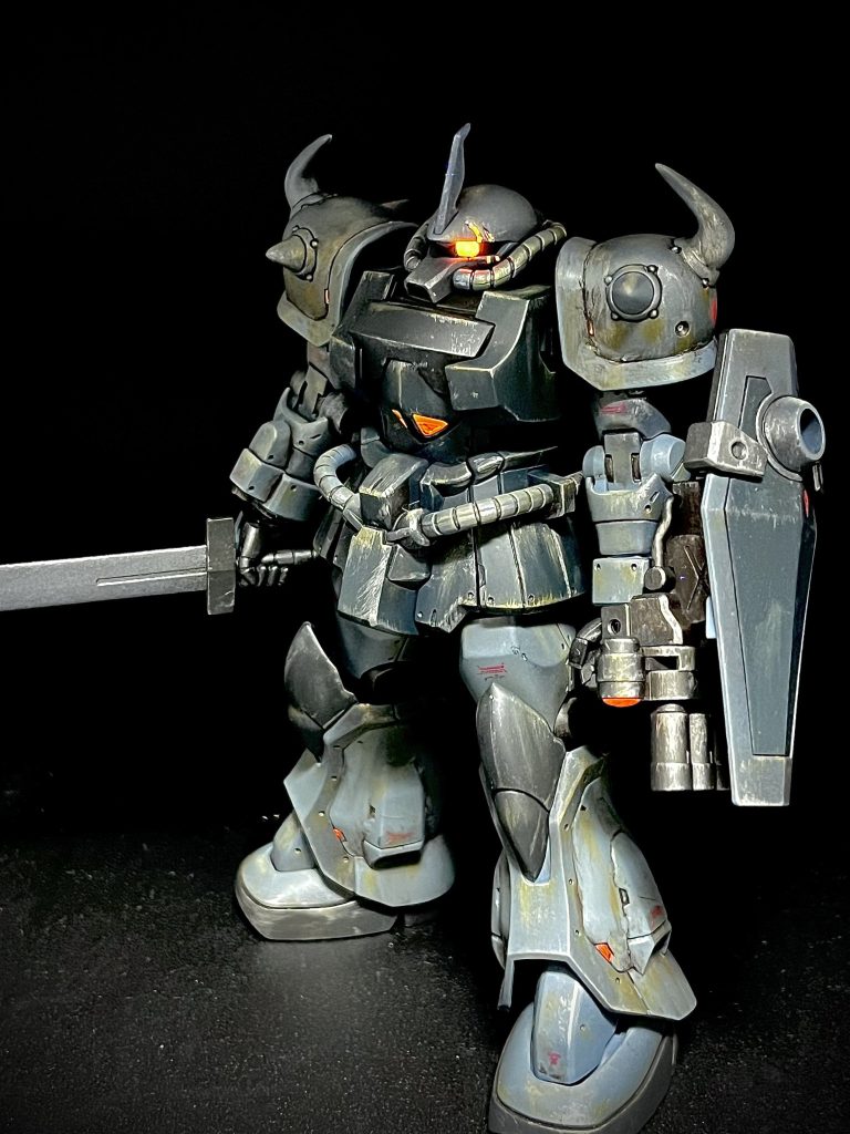 ガトリングシールドが無いほうがこれはこれで割と好みだったりする。。🤔パーソナルカラーを意識しつつも、トーンを落としました。そこからMr.ウェザリングカラーで全体をウォッシングして更に暗くなっています🙄 