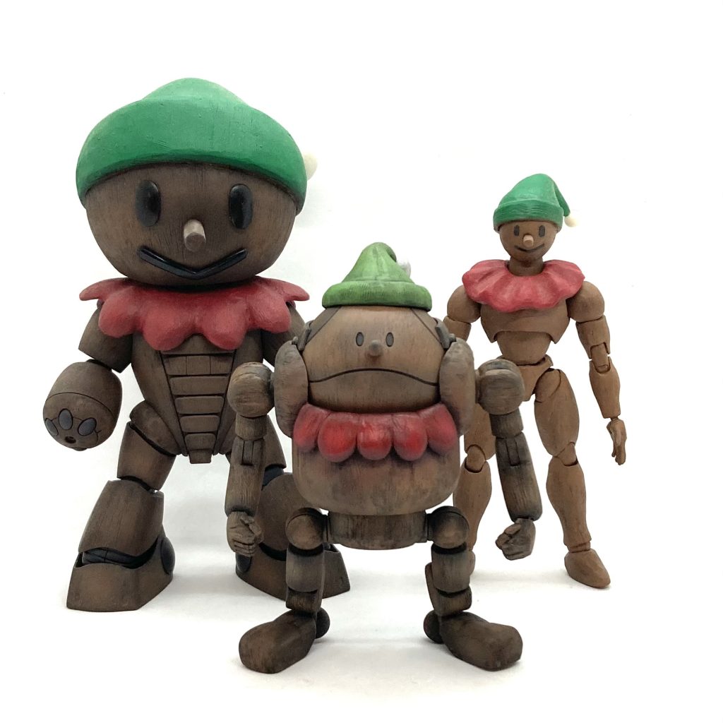 アムロノニンギョッガイ(左)、RG 1/2 アムロの人形(右)と。