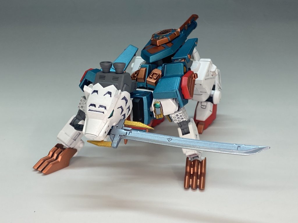 そして、今回の目玉「白虎丸」！！原典と違い、虎が鎧をまとってるイメージで製作。