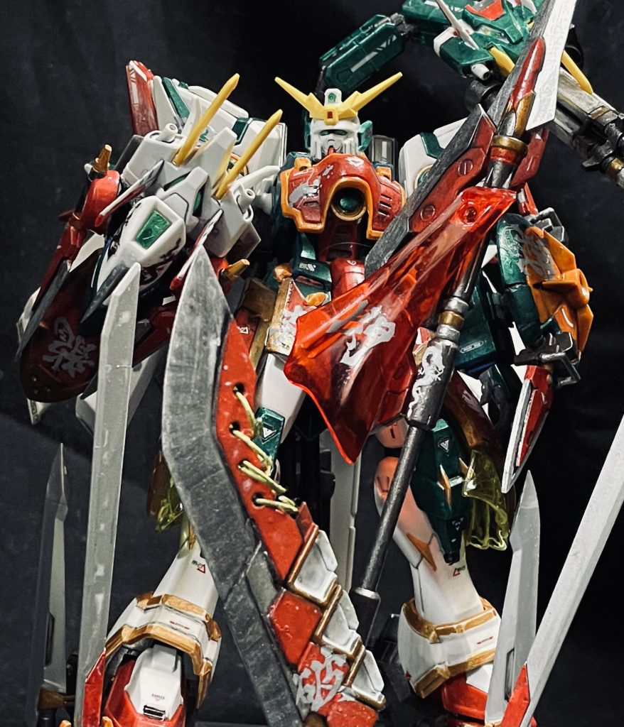 XXXG-01Sシェンロンガンダム現地改修型『シェンロンガンダム 哪吒』五飛自身の格闘センスをモビルスーツに活かすため近接武装の充実化哪吒大好き五飛が、老師から聞いていた哪吒のイメージをシェンロンガンダムに反映ヒイロへのリスペクトも見え隠れ