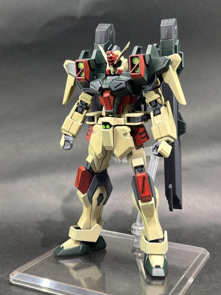 ゲート跡処理、ブラックサフ(ラッカー)、エアブラシ塗装(水性ホビーカラー)、つや消しトップコートで仕上げになります。